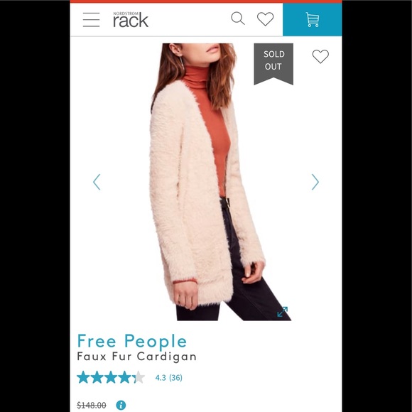 Anthropologie Sweaters - NWOT Free People Faux Fur Cardigan-Large